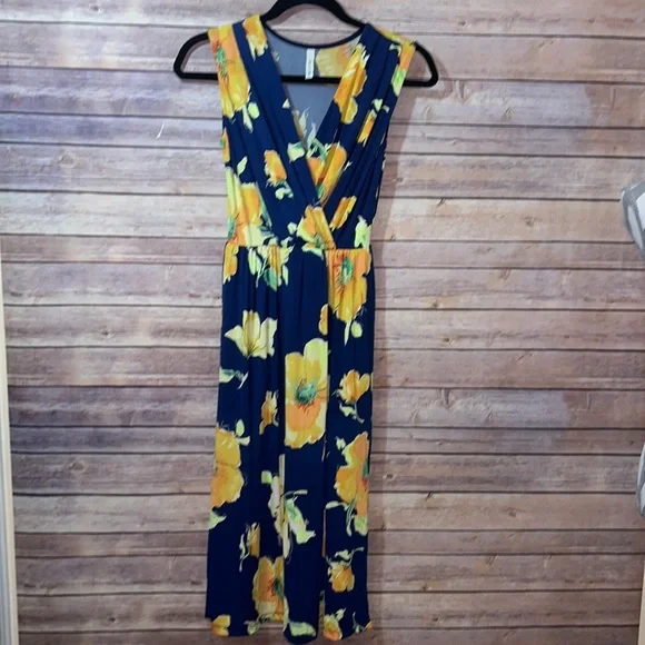 gilli midi dress Gilli square neck midi dress in navy